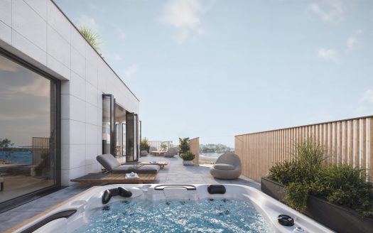 Private rooftop jacuzzi with sea view – Common Area of Palmera Oasis